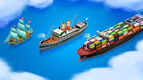 Sea Port: Cargo Boat Tycoon स्क्रीनशॉट 1