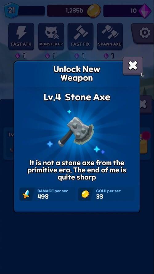 Ultimate Axe Clicker ဖန်သားပြင်ဓာတ်ပုံ 2