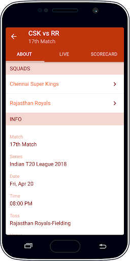 Live Cricket Score & News Captura de pantalla 3