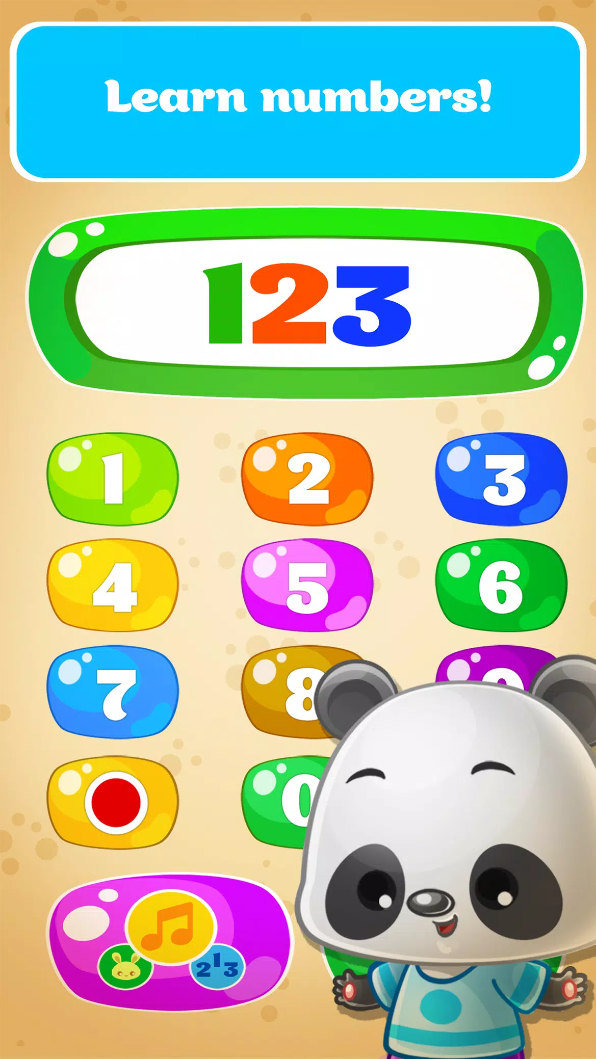 Babyphone game Numbers Animals Schermafbeelding 1