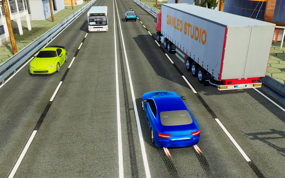 Real Highway Traffic Car Race Schermafbeelding 1