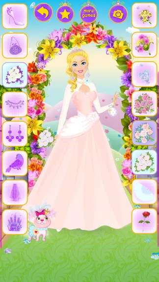 Princess Wedding Dress Up Game Ekran Görüntüsü 1