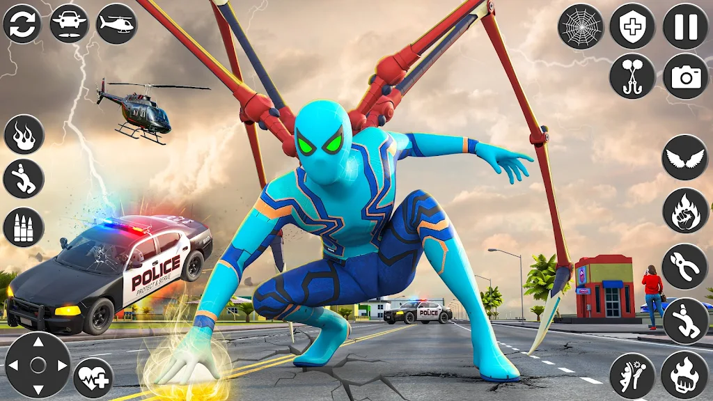 Rope Hero Game- Spider Game 3D Schermafbeelding 2