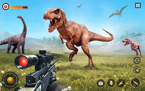 Dino Hunter Sniper 3d: Dinosaur Free FPS Shooting Zrzut ekranu 1