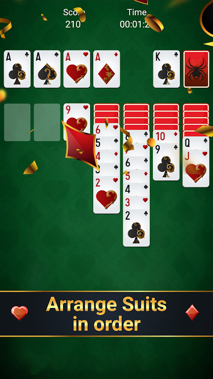 Free spider solitaire - classic solitaire Screenshot 2