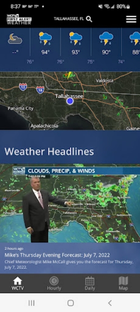 WCTV First Alert Weather 스크린샷 1