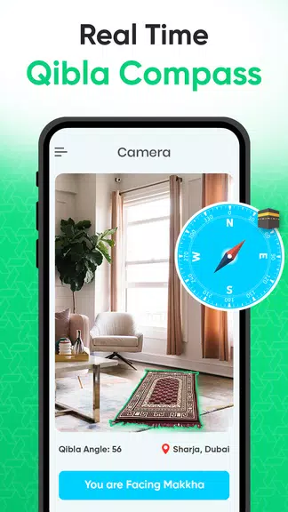 Qibla Direction: Qibla Compass Ảnh chụp màn hình 0