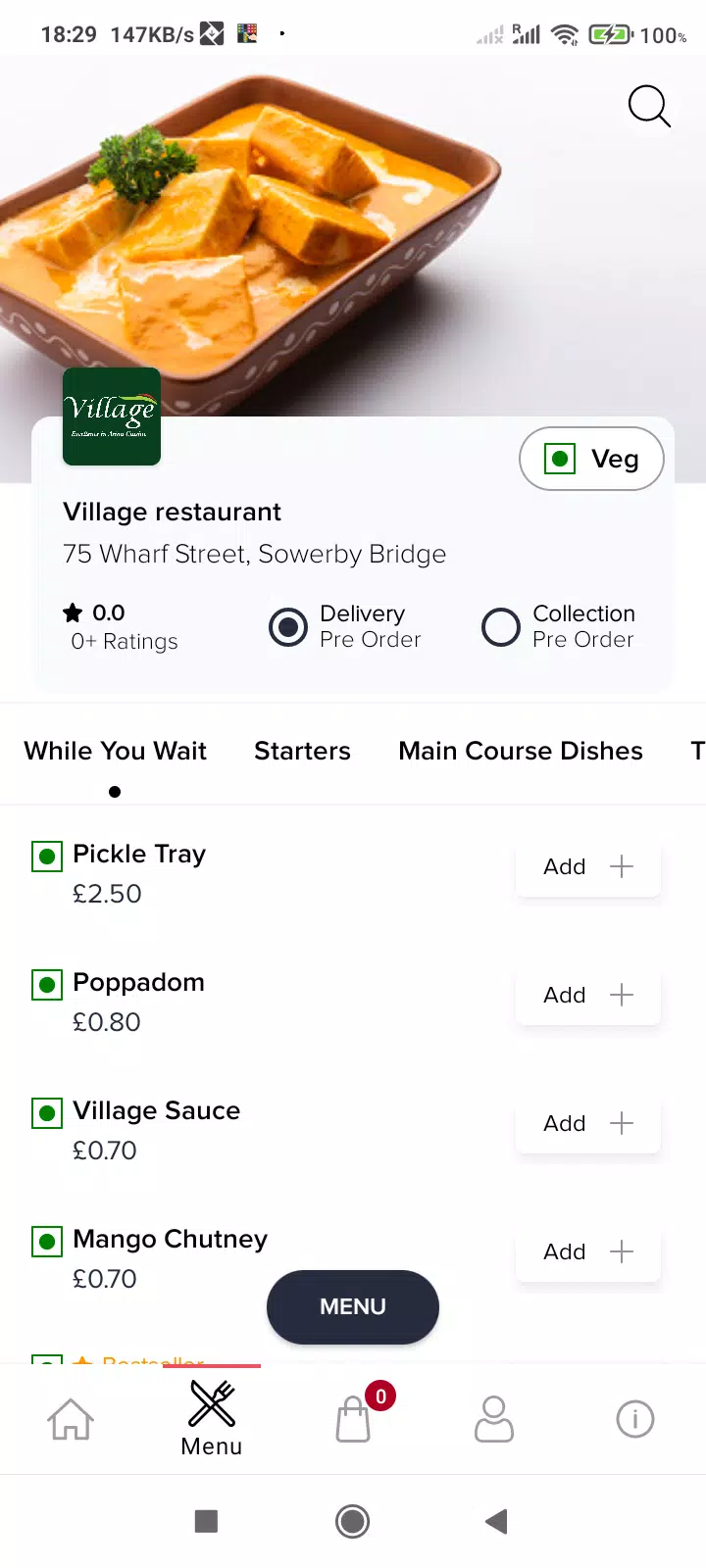 Village Restaurant Скриншот 1