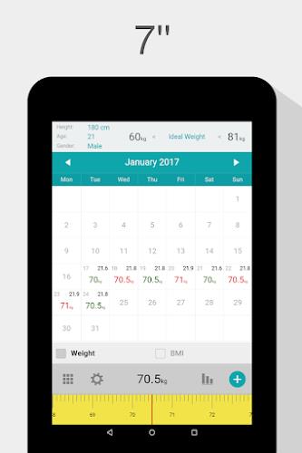 Weight Calendar স্ক্রিনশট 1