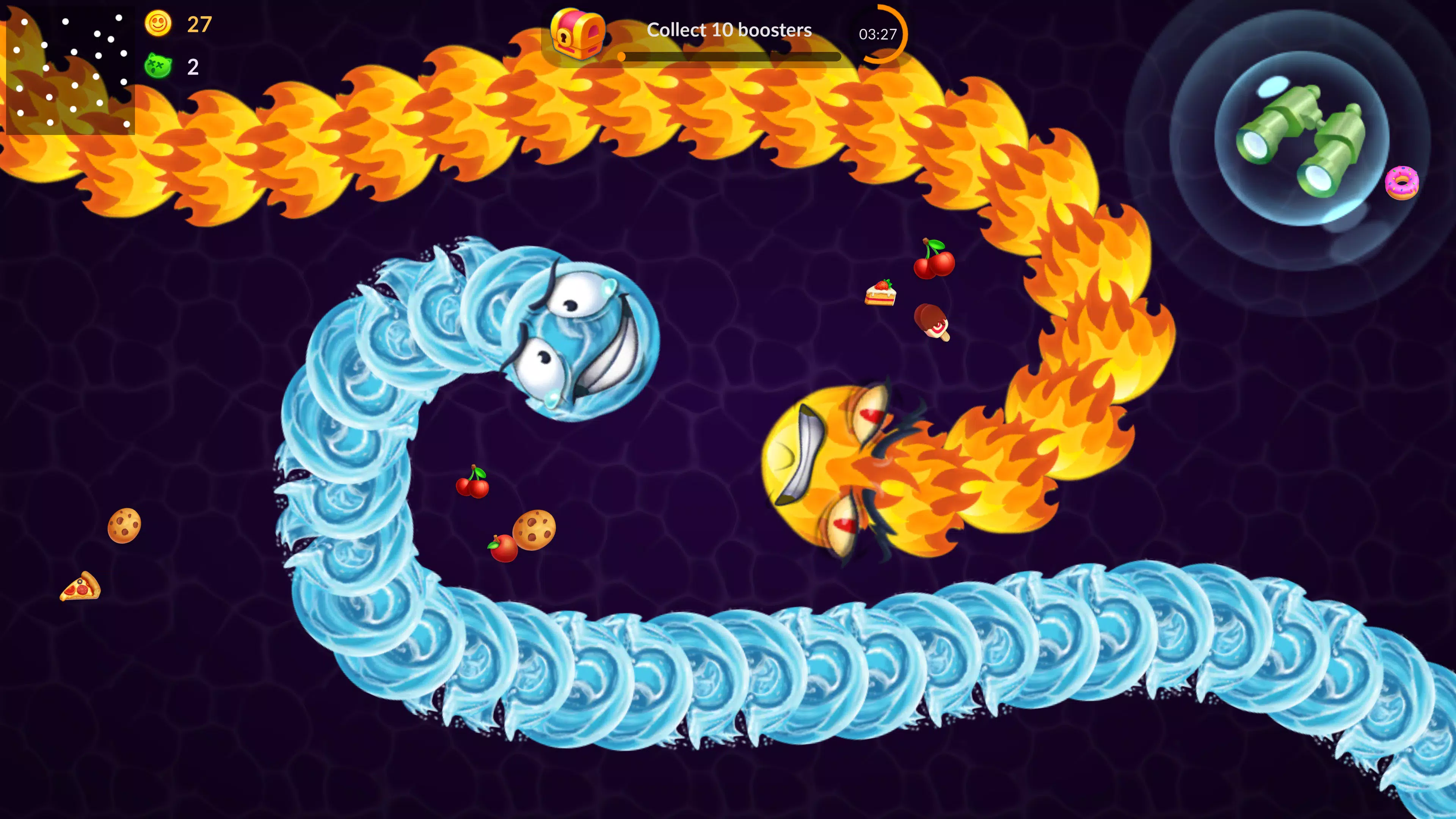 Schermata Snake vs Worms: Fun .io Zone 1