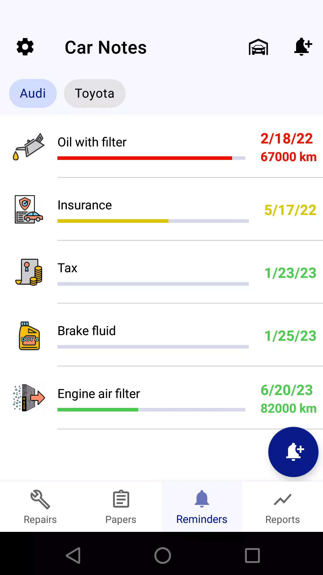 Car service tracker 스크린샷 2