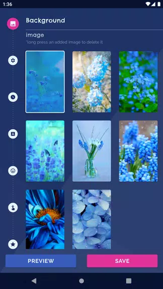 Blue Flowers Live Wallpaper Ekran Görüntüsü 0