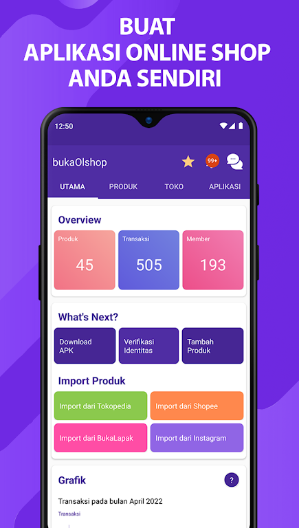 bukaOlshop - Buat App Toko स्क्रीनशॉट 0