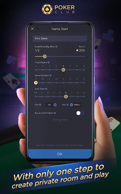Poker Club - Private Texas with real friends Ekran Görüntüsü 1