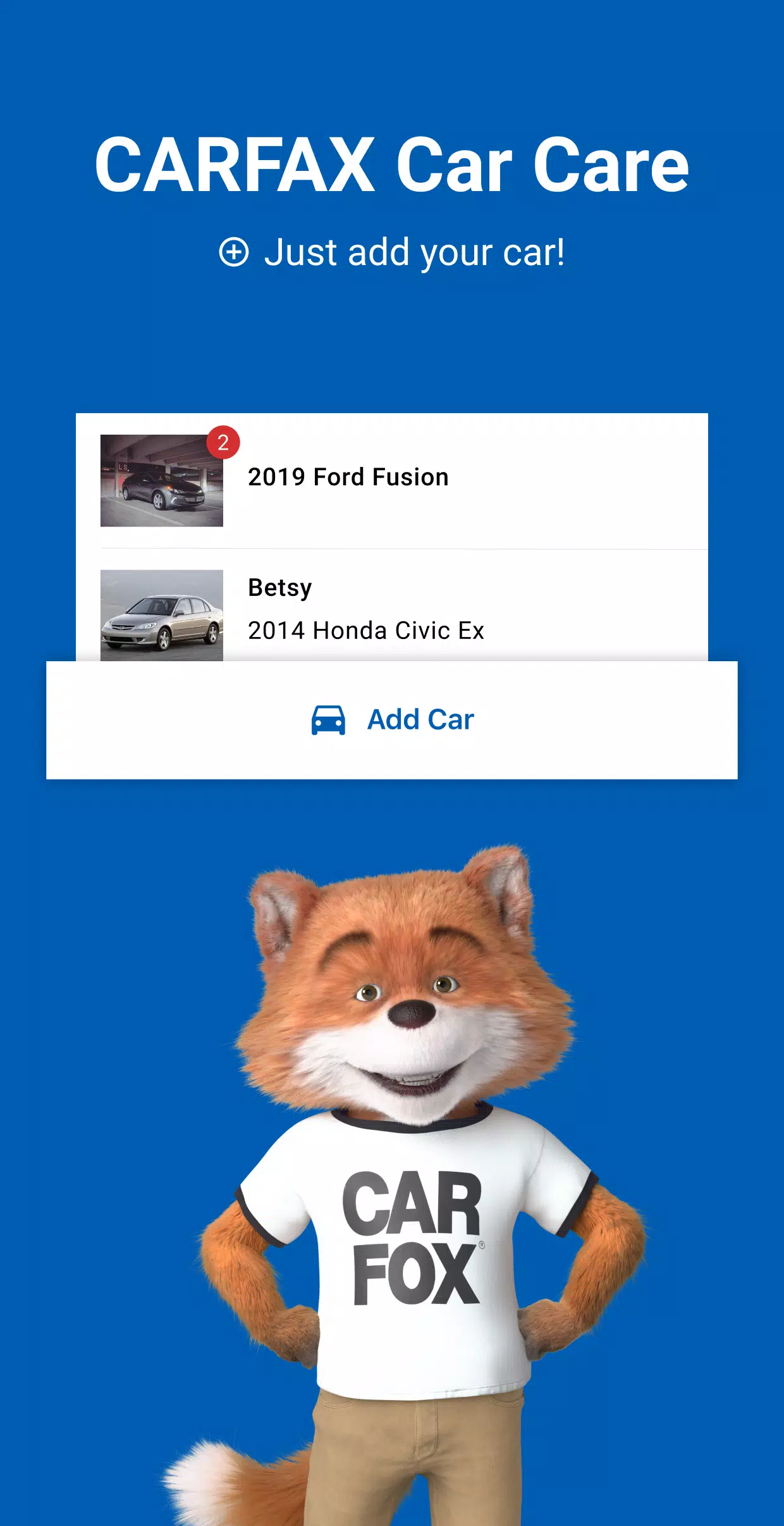 CARFAX Car Care App Screenshot 0