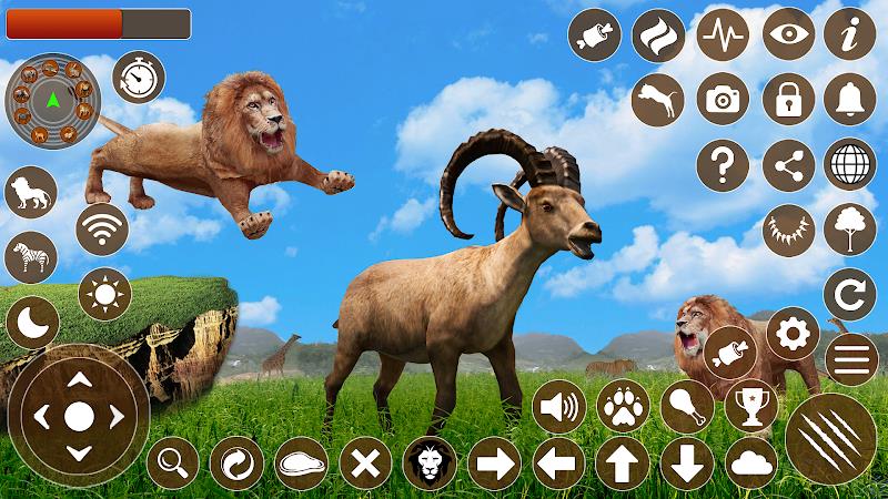 Lion Games 3D Animal Simulator Schermafbeelding 1