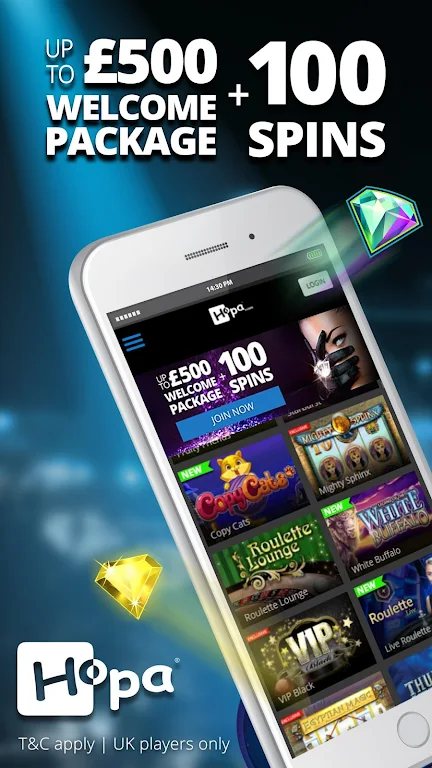 Hopa Casino – Online Slots, Live Casino & Roulette Captura de pantalla 0