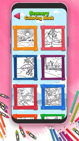 Scenery Coloring Book स्क्रीनशॉट 1