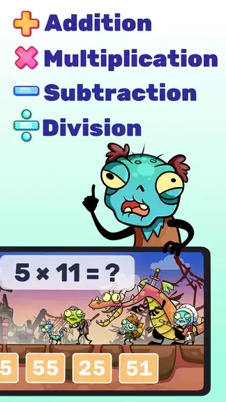 Math games: Zombie Invasion Tangkapan skrin 2