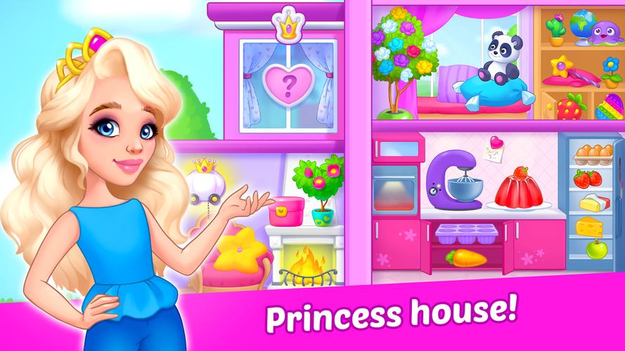 Princess girl paper House game ภาพหน้าจอ 0