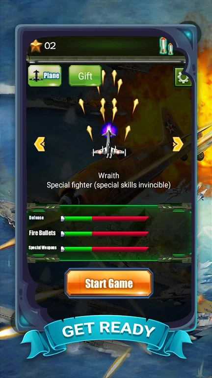 Raiden Fighter - Striker 1945 Air Attack Reloaded Mod スクリーンショット 1