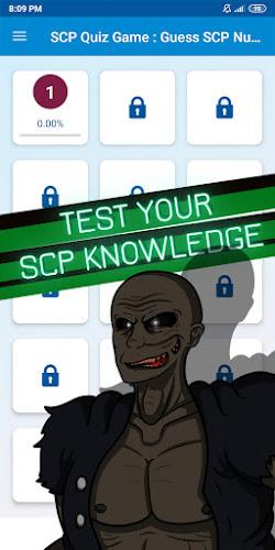 Schermata scp quiz game 1