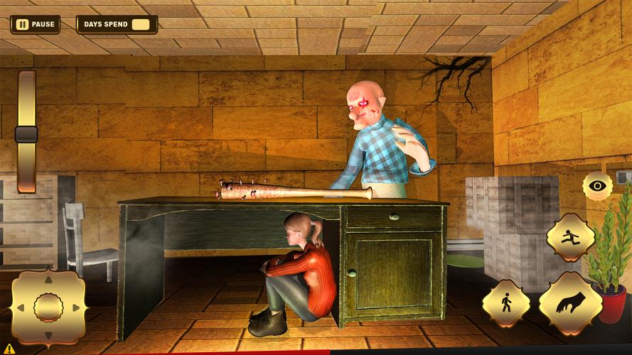 Scary Grandma Grandpa House 3D 스크린샷 1