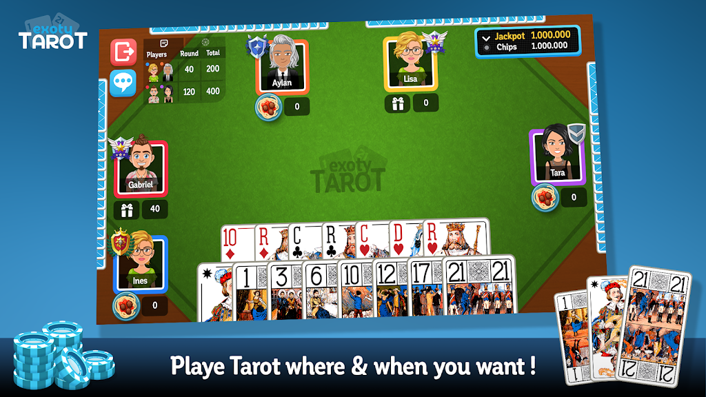 Multiplayer Tarot Game ဖန်သားပြင်ဓာတ်ပုံ 0