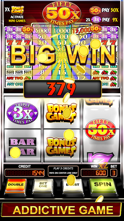 Triple Fifty Times Pay - Free Vegas Style Slots स्क्रीनशॉट 3