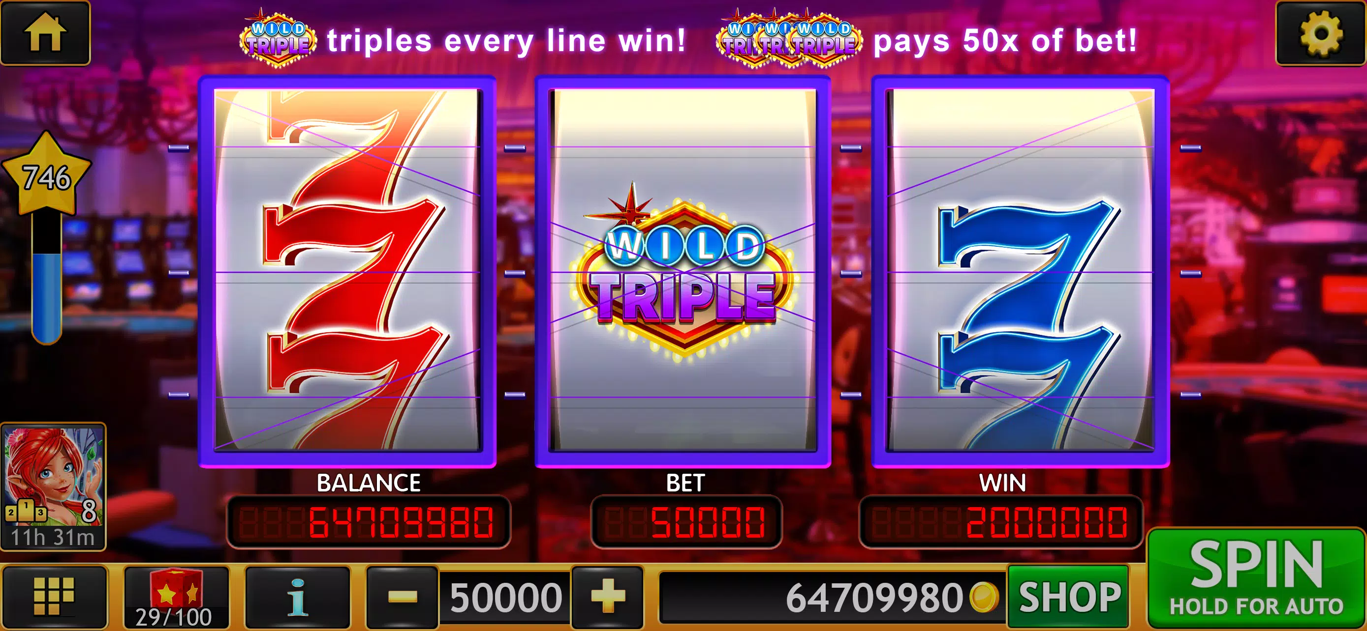 Wild Triple 777 Slots Casino Ảnh chụp màn hình 0