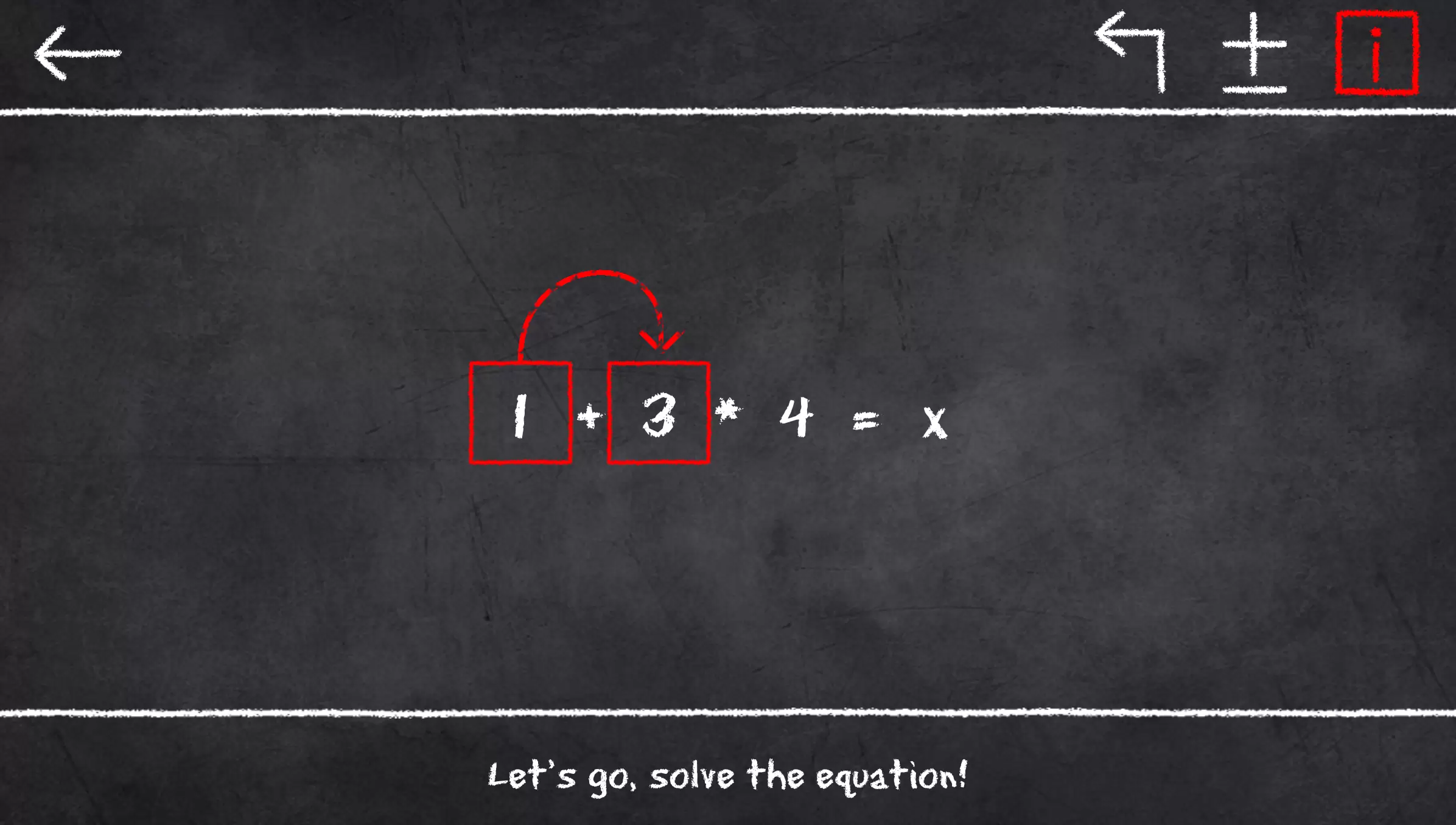 x=1: Learn to solve equations Screenshot 1