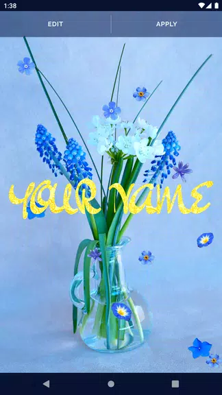 Blue Flowers Live Wallpaper Tangkapan skrin 1