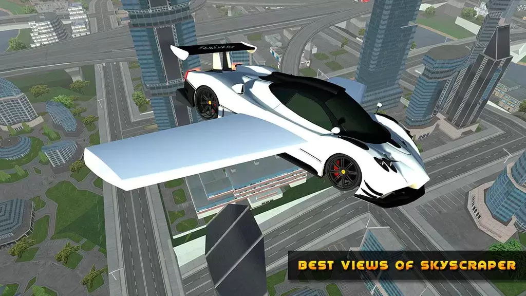 Flying Car Game driving ဖန်သားပြင်ဓာတ်ပုံ 2