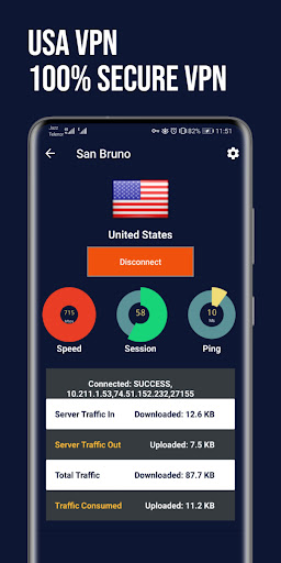 USA VPN Fast: Secure VPN Proxy Ảnh chụp màn hình 3