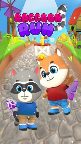 Raccoon Fun Run: Running Games Screenshot 1