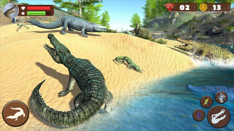 Wild Crocodile Family Sim Game ภาพหน้าจอ 3