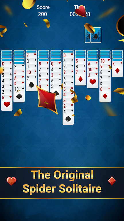 Free spider solitaire - classic solitaire Screenshot 1