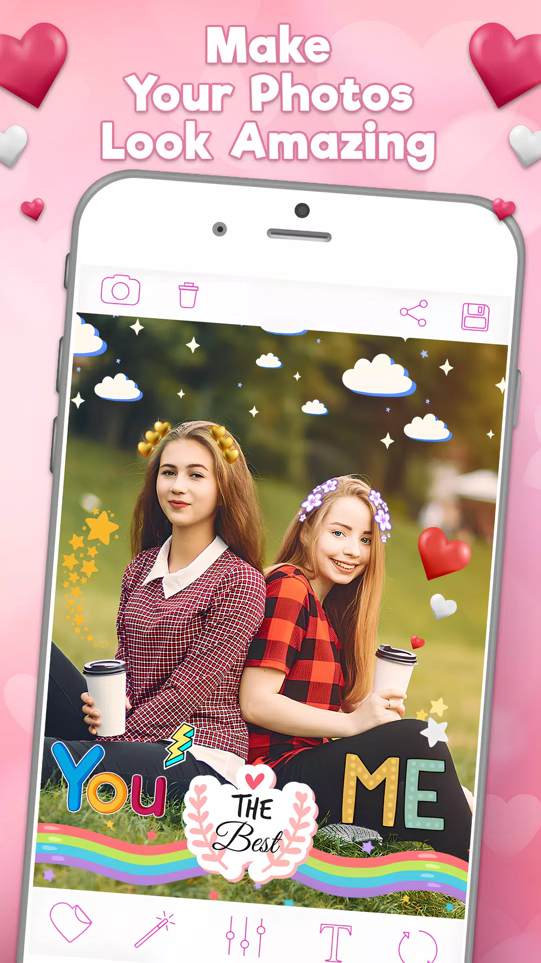 Heart Emoji & Photo Stickers ဖန်သားပြင်ဓာတ်ပုံ 2