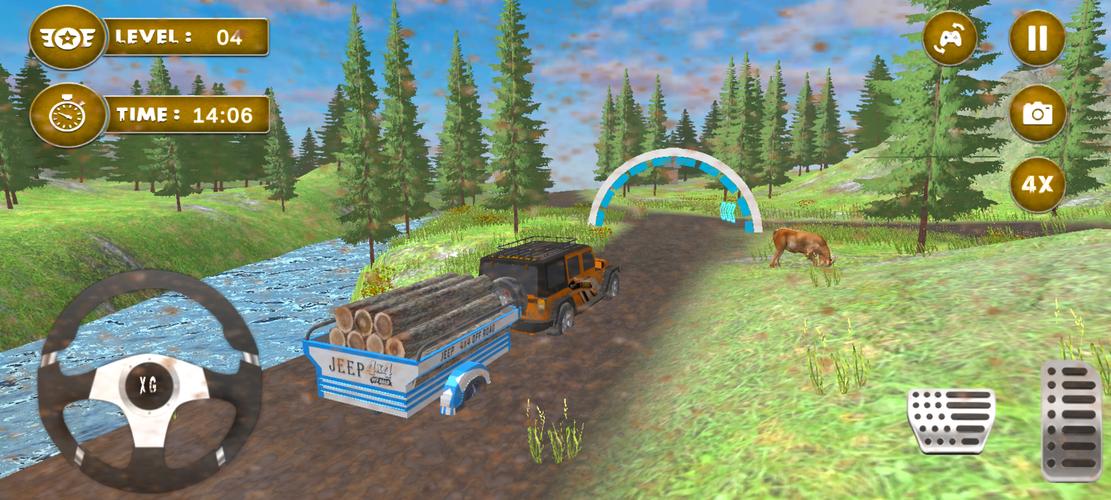 4x4 Mud Jeep Driving Games 3D Скриншот 3