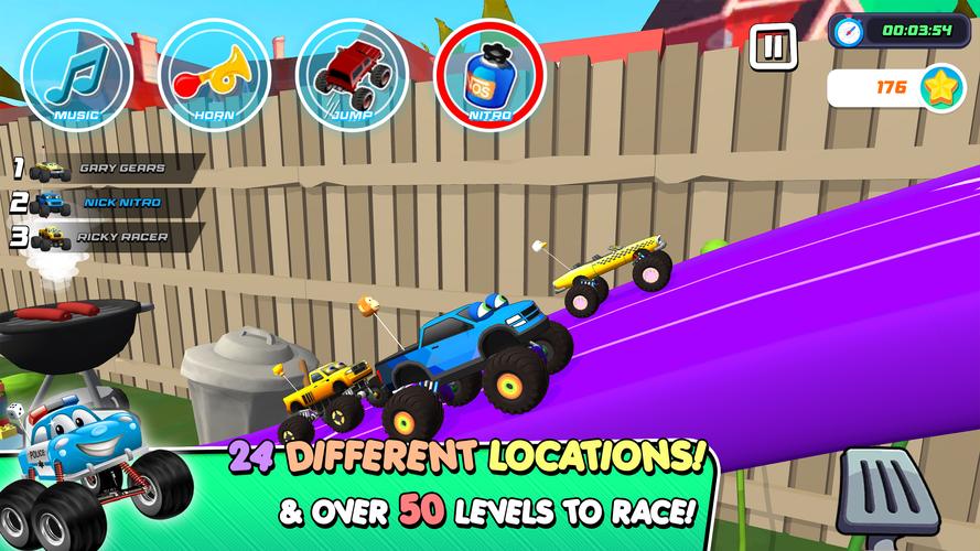Monster Trucks Game for Kids 3 Captura de pantalla 2