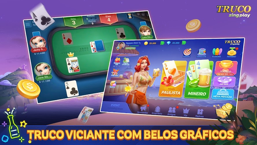 Truco ZingPlay: Jogo de cartas Screenshot 2