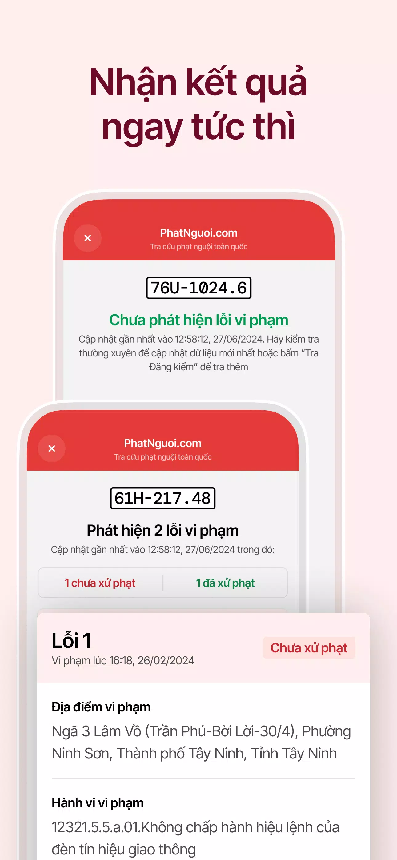 Vietnamese Cold Penalty Lookup Ảnh chụp màn hình 2