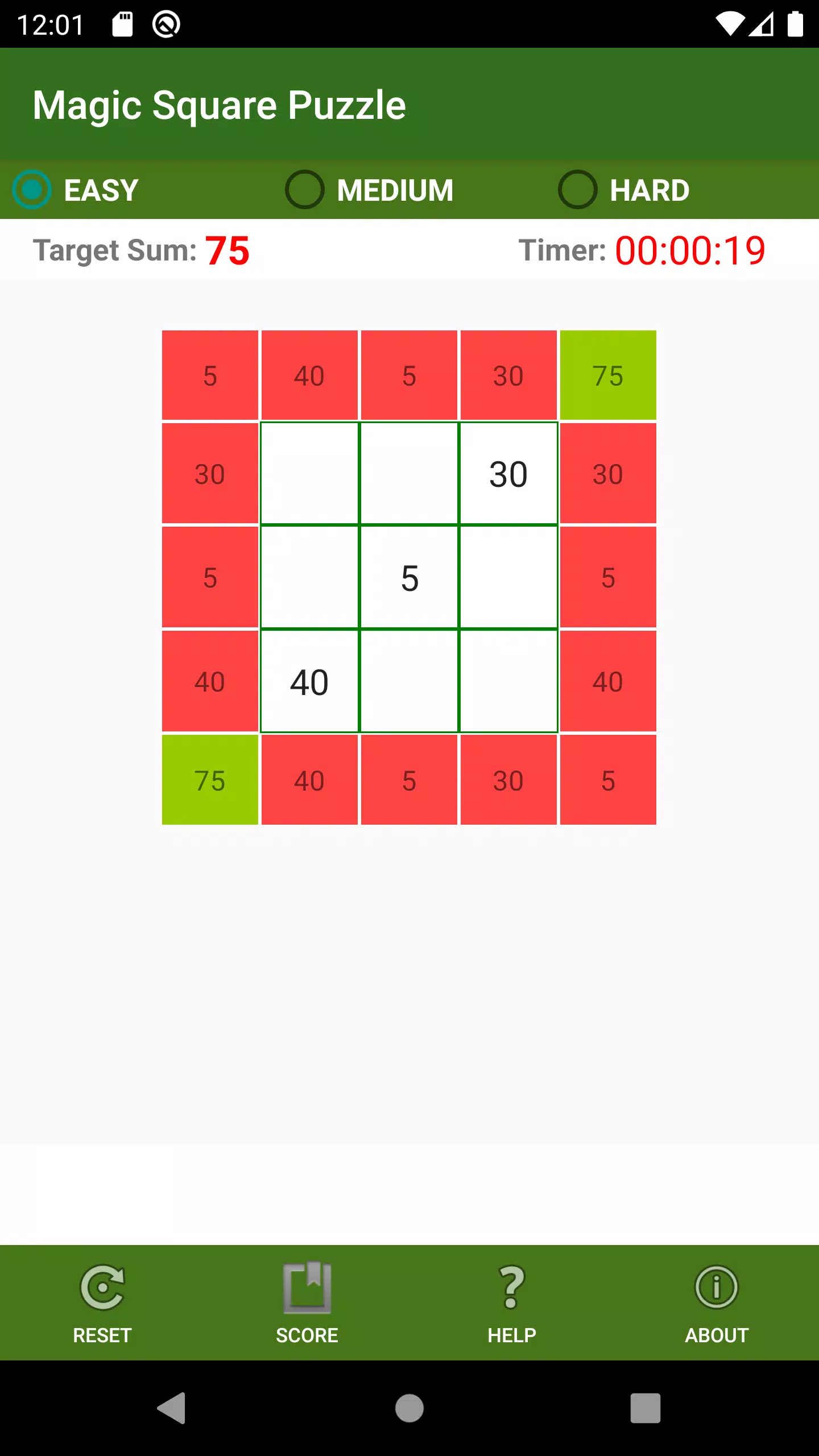 Magic Square Puzzle Screenshot 1