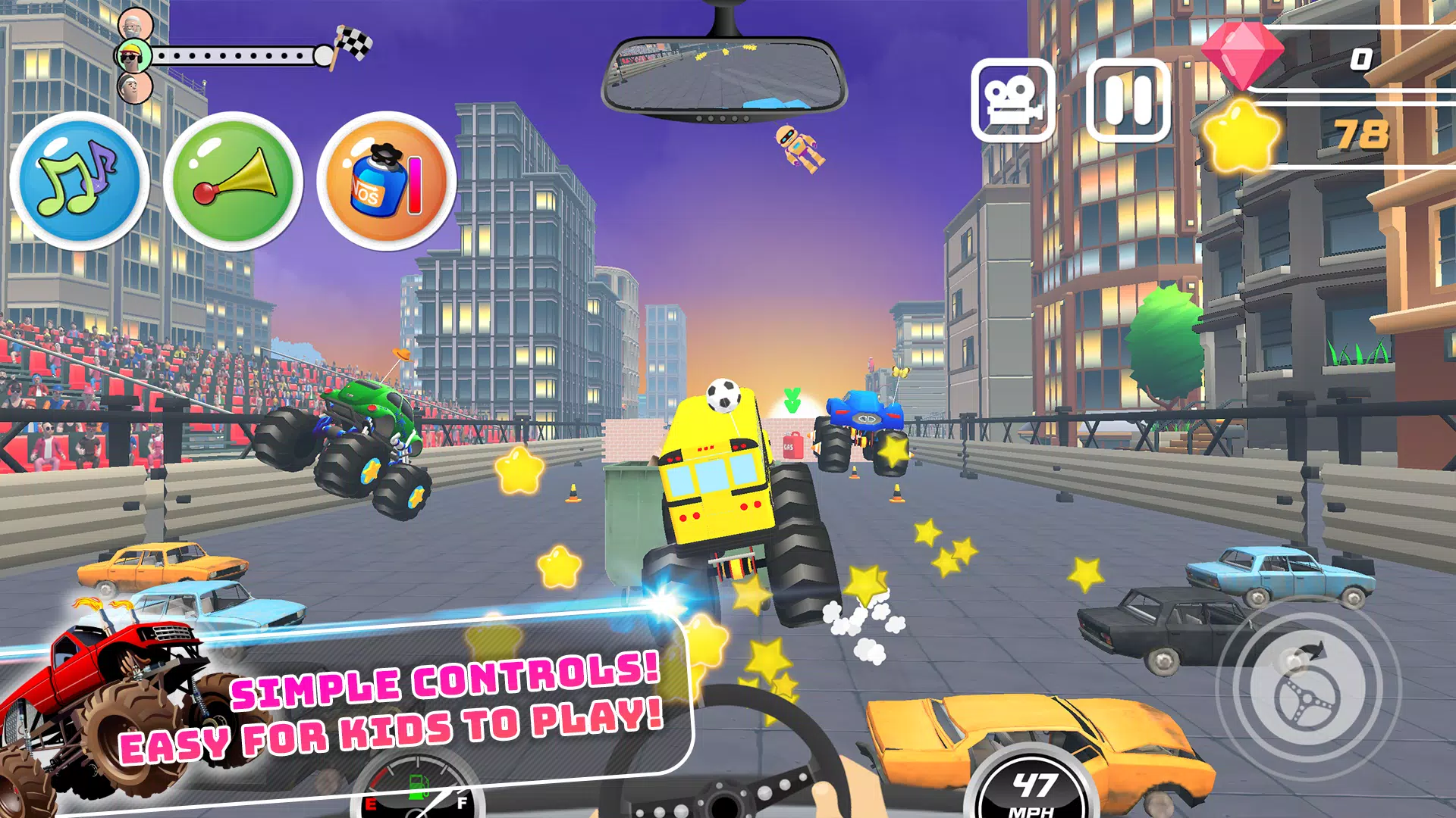 Monster Trucks Kids Race Game應用截圖第2張