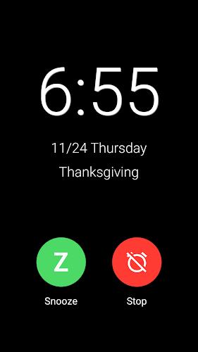 Alarm: Clock with Holidays Captura de pantalla 1