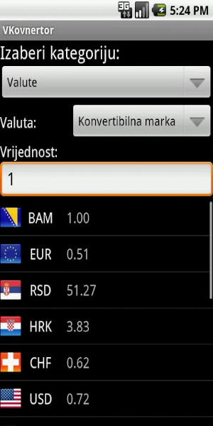 VKonvertor - konvertor valuta Ekran Görüntüsü 1