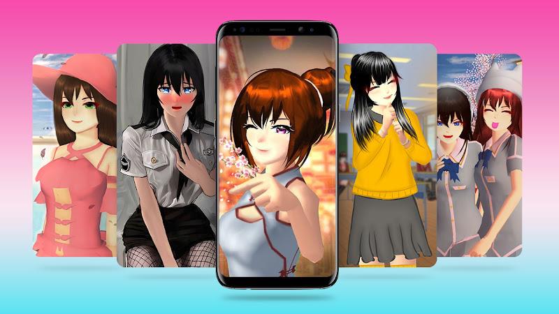 Sakura School Wallpaper & Live Captura de pantalla 1