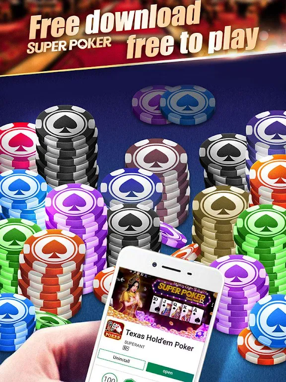 Super Texas Poker--Best Free Texas Hold'em poker應用截圖第0張