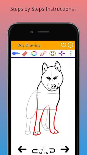 How to Draw Dog Step by Step ဖန်သားပြင်ဓာတ်ပုံ 1