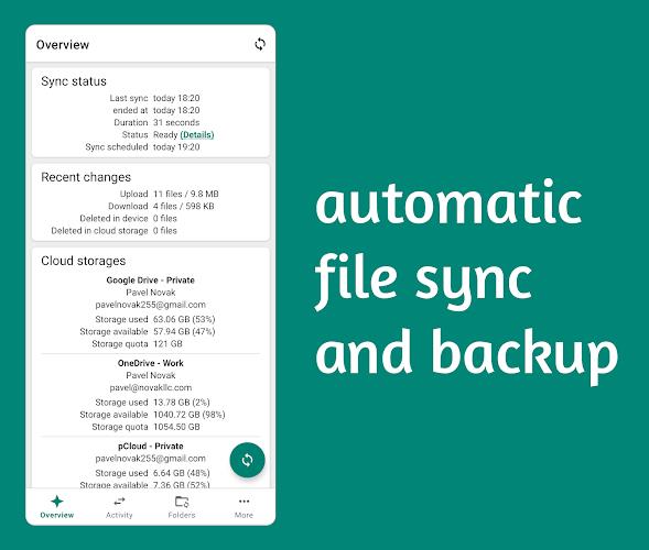 Autosync - File Sync & Backup स्क्रीनशॉट 0